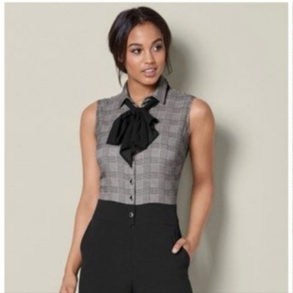 VENUS Women's 2 Pattern Plaid/ Black Jumpsuit Size 16 - Picture 1 of 11